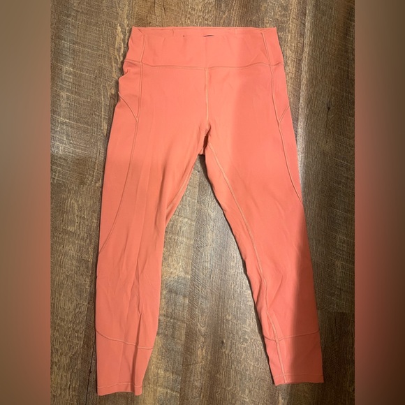 Lululemon In Movement High Rise Tight Everlux Rustic Coral - Picture 3 of 4